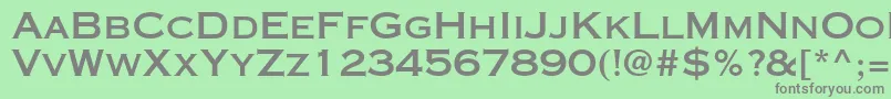 フォントCopperplategothicstd31ab – 緑の背景に灰色の文字
