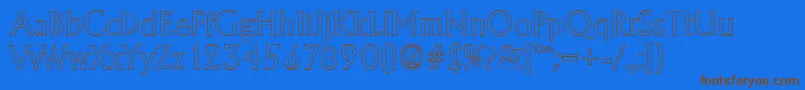 AdelonoutlineRegular Font – Brown Fonts on Blue Background