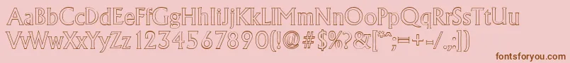 AdelonoutlineRegular Font – Brown Fonts on Pink Background