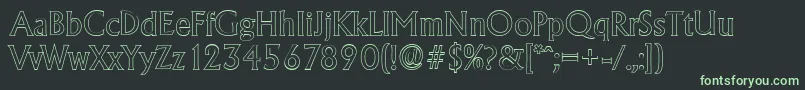 Шрифт AdelonoutlineRegular – зелёные шрифты на чёрном фоне