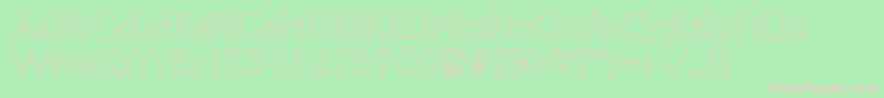 AdelonoutlineRegular Font – Pink Fonts on Green Background