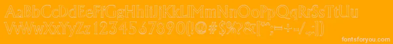 AdelonoutlineRegular Font – Pink Fonts on Orange Background