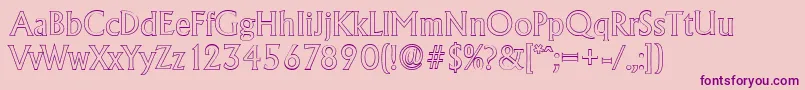 AdelonoutlineRegular Font – Purple Fonts on Pink Background