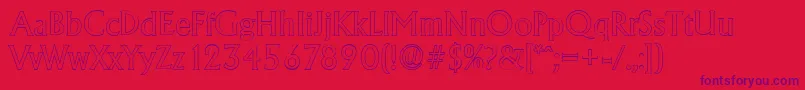 AdelonoutlineRegular Font – Purple Fonts on Red Background