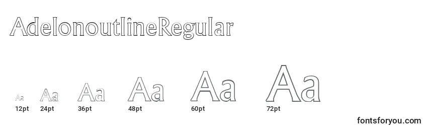 Größen der Schriftart AdelonoutlineRegular
