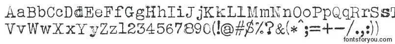 AlbertsthalTypewriter-Schriftart – Schriften mit Serifen