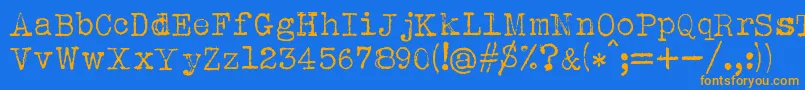 fuente AlbertsthalTypewriter – Fuentes Naranjas Sobre Fondo Azul
