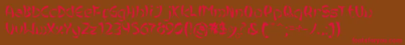 TribalChineseVersion Font – Red Fonts on Brown Background
