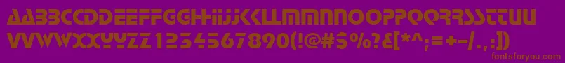 StopRegularDb Font – Brown Fonts on Purple Background