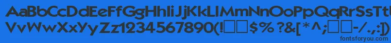 Elegance104RegularTtext Font – Black Fonts on Blue Background