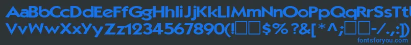 Elegance104RegularTtext Font – Blue Fonts on Black Background