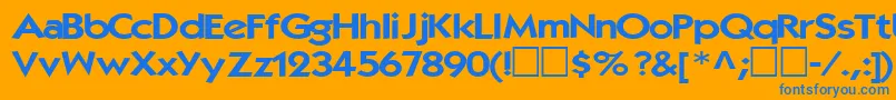 Elegance104RegularTtext Font – Blue Fonts on Orange Background