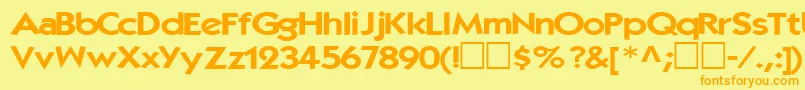 Elegance104RegularTtext Font – Orange Fonts on Yellow Background