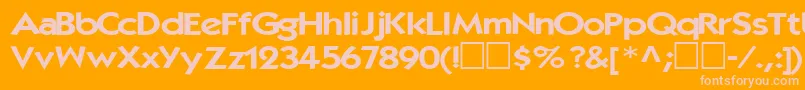 Elegance104RegularTtext Font – Pink Fonts on Orange Background