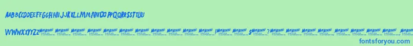 MarsAttacks Font – Blue Fonts on Green Background