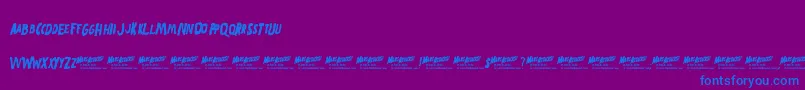 MarsAttacks Font – Blue Fonts on Purple Background
