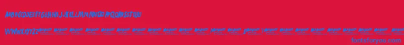 MarsAttacks Font – Blue Fonts on Red Background