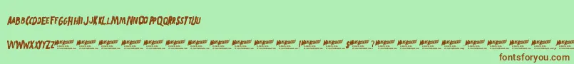 MarsAttacks Font – Brown Fonts on Green Background