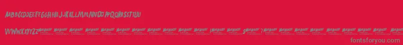fuente MarsAttacks – Fuentes Grises Sobre Fondo Rojo