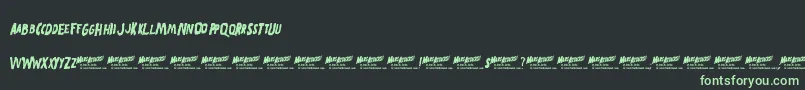 MarsAttacks Font – Green Fonts on Black Background