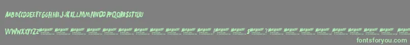 MarsAttacks Font – Green Fonts on Gray Background