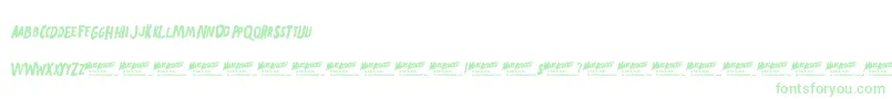 MarsAttacks Font – Green Fonts on White Background