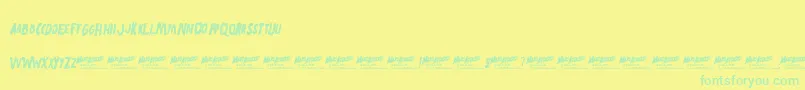 MarsAttacks Font – Green Fonts on Yellow Background