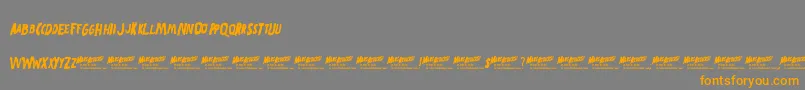 MarsAttacks Font – Orange Fonts on Gray Background