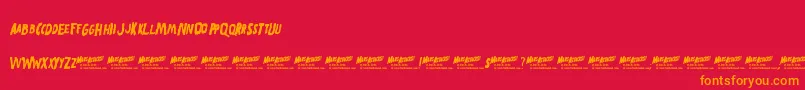 MarsAttacks Font – Orange Fonts on Red Background