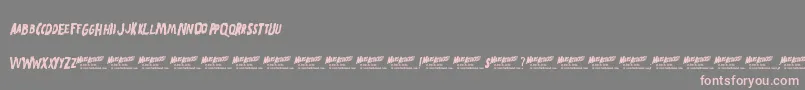 MarsAttacks Font – Pink Fonts on Gray Background