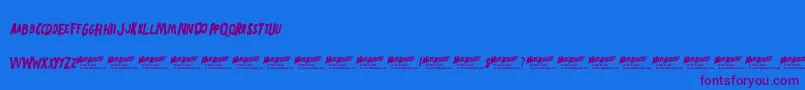 MarsAttacks Font – Purple Fonts on Blue Background