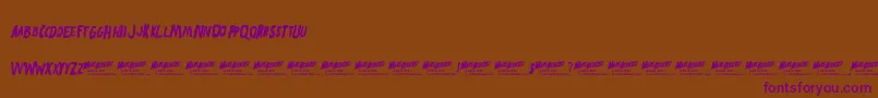 MarsAttacks Font – Purple Fonts on Brown Background