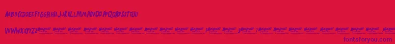 MarsAttacks Font – Purple Fonts on Red Background