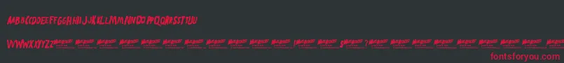 MarsAttacks Font – Red Fonts on Black Background