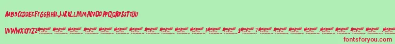 fuente MarsAttacks – Fuentes Rojas Sobre Fondo Verde