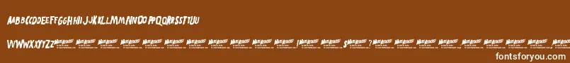 MarsAttacks Font – White Fonts on Brown Background
