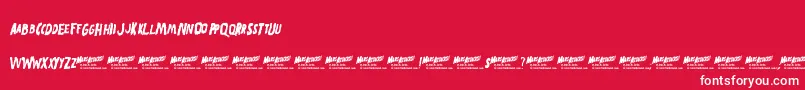 MarsAttacks Font – White Fonts on Red Background