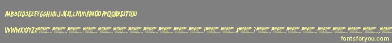 MarsAttacks Font – Yellow Fonts on Gray Background