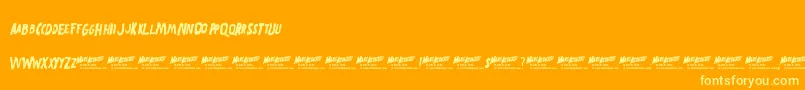 MarsAttacks Font – Yellow Fonts on Orange Background