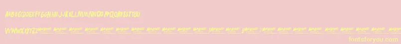 MarsAttacks Font – Yellow Fonts on Pink Background