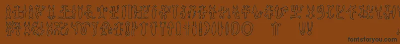 Rongorongob Font – Black Fonts on Brown Background