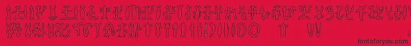 Rongorongob Font – Black Fonts on Red Background