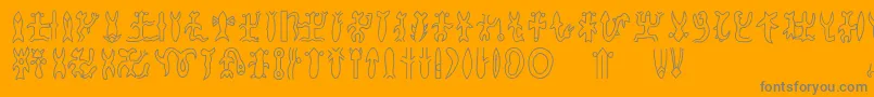 Rongorongob Font – Gray Fonts on Orange Background