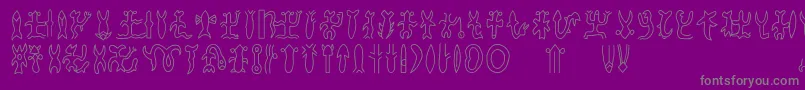 Rongorongob Font – Gray Fonts on Purple Background