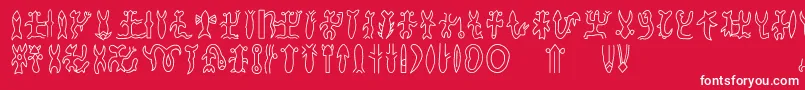 Rongorongob Font – White Fonts on Red Background