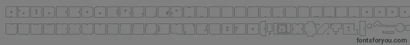 BlockHollow Font – Black Fonts on Gray Background