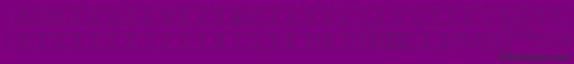 BlockHollow-Schriftart – Schwarze Schriften auf violettem Hintergrund