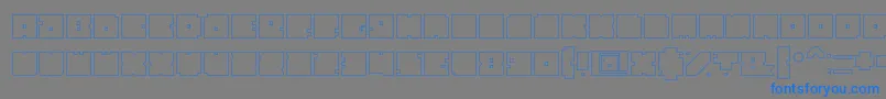 Fonte BlockHollow – fontes azuis em um fundo cinza