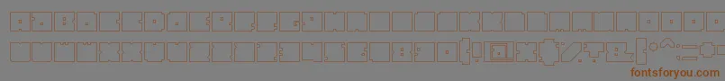 BlockHollow Font – Brown Fonts on Gray Background