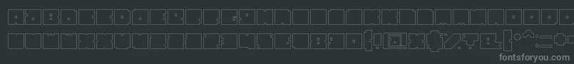 フォントBlockHollow – 黒い背景に灰色の文字